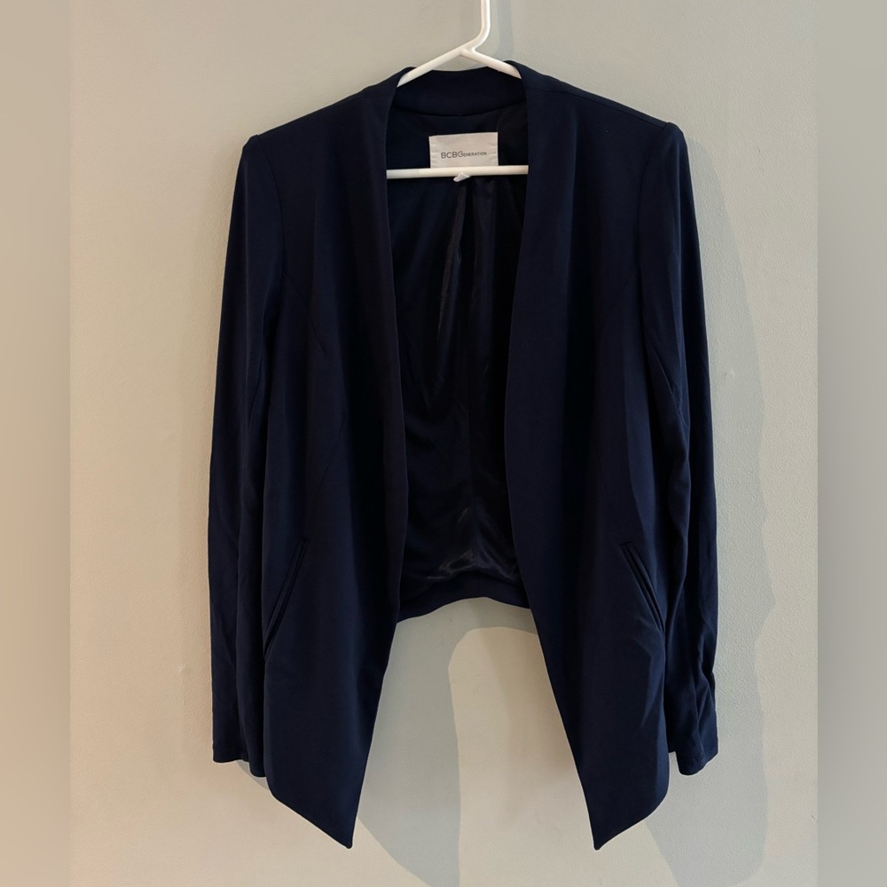 BCBGeneration Dark Navy Open-Front Blazer